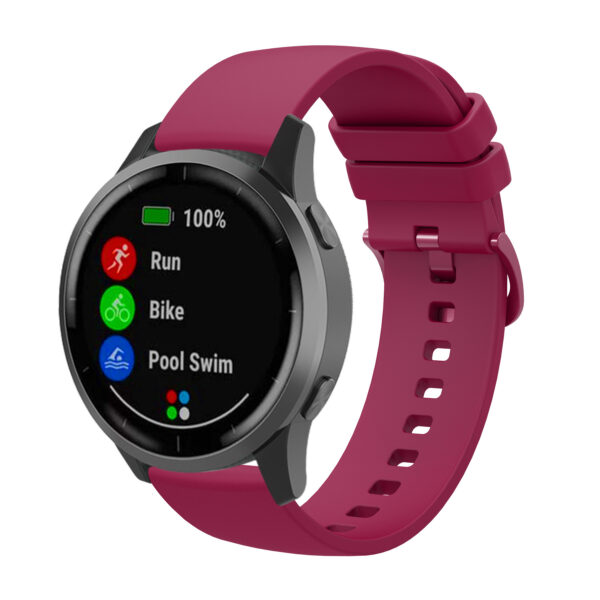 Flat Same Color Buckle Universal Silicone Strap - Image 7