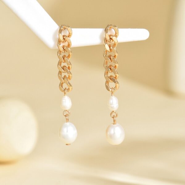 Elegant Pearl Drop Earrings -  Hypoallergenic And Lightweight - Image 5