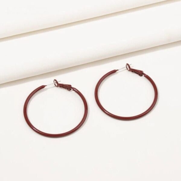 Stylish And Durable Accessories Vintage Copper Hoop Earrings Set - Image 3