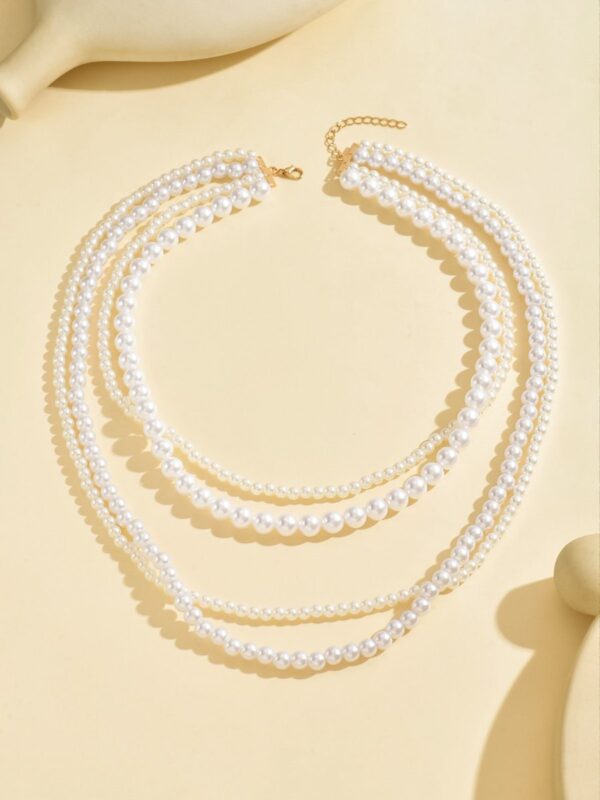 Elegant Multi-Layer Pearl Beaded Necklace - Classic And Timeless Jewelry - Image 5