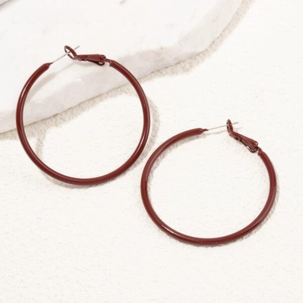 Stylish And Durable Accessories Vintage Copper Hoop Earrings Set - Image 7