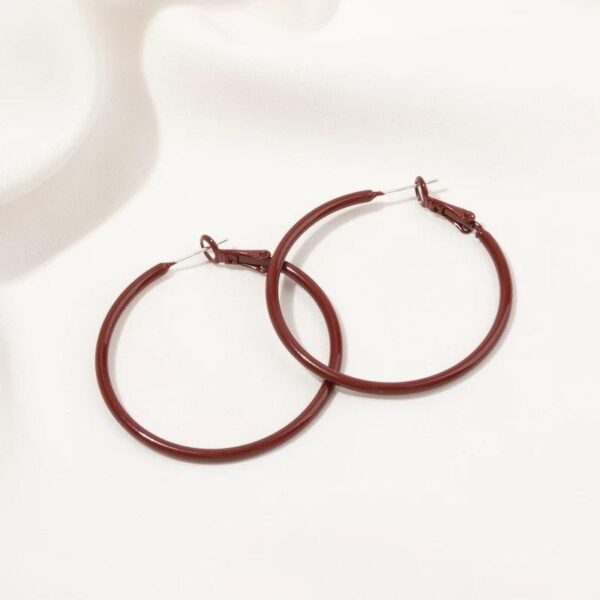 Stylish And Durable Accessories Vintage Copper Hoop Earrings Set - Image 9