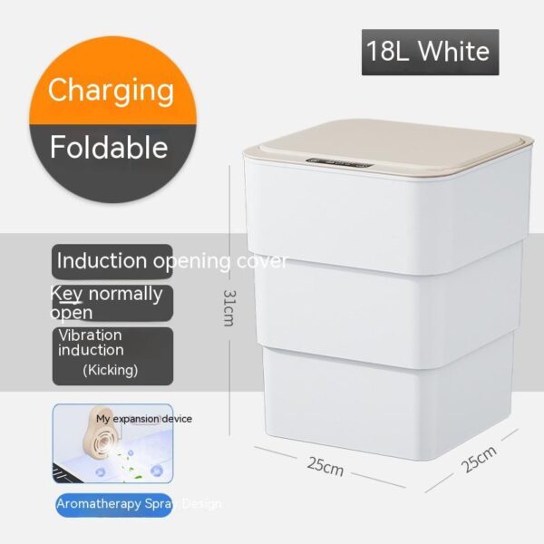 Smart Trash Bin With Lid For Bedroom And Living Room - Image 7