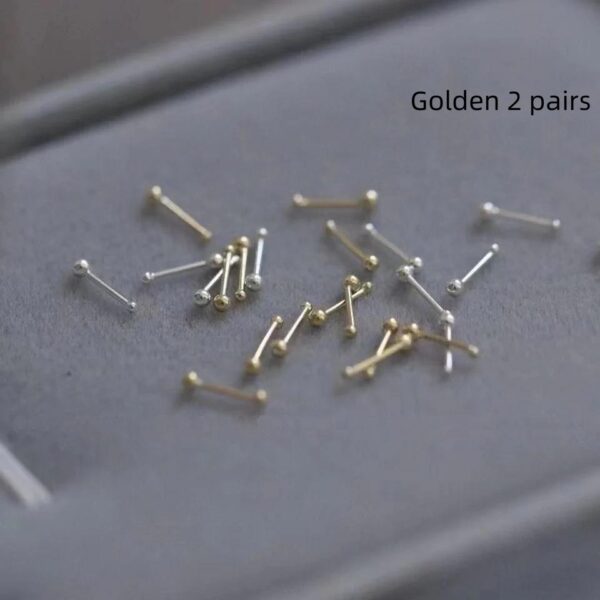 925 Silver Plated Pierced-ear-caring Ear Studs Women - Image 2
