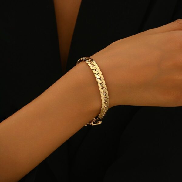 Classic Gold-Plated Chain Bracelet  Minimalist Style For Everyday Elegance