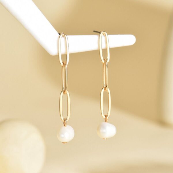 Elegant Pearl Drop Earrings -  Hypoallergenic And Lightweight - Image 10