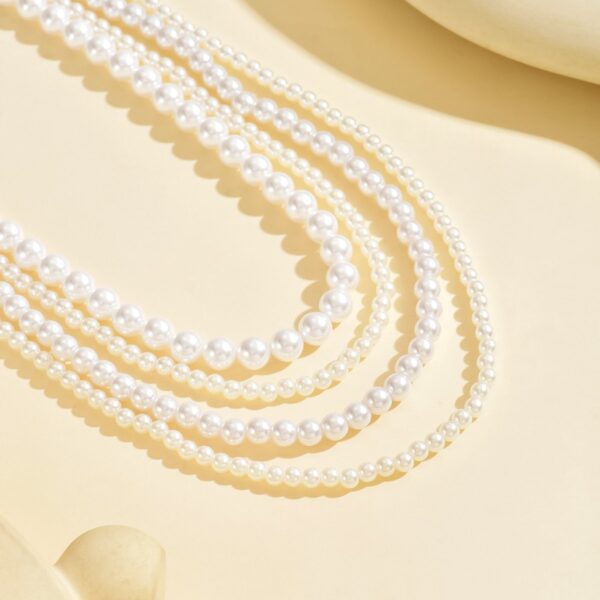 Elegant Multi-Layer Pearl Beaded Necklace - Classic And Timeless Jewelry - Image 6