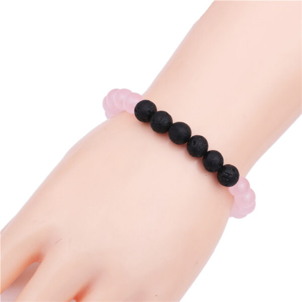 8mm Volcanic Rock Men's Beaded Bracelet - Image 3