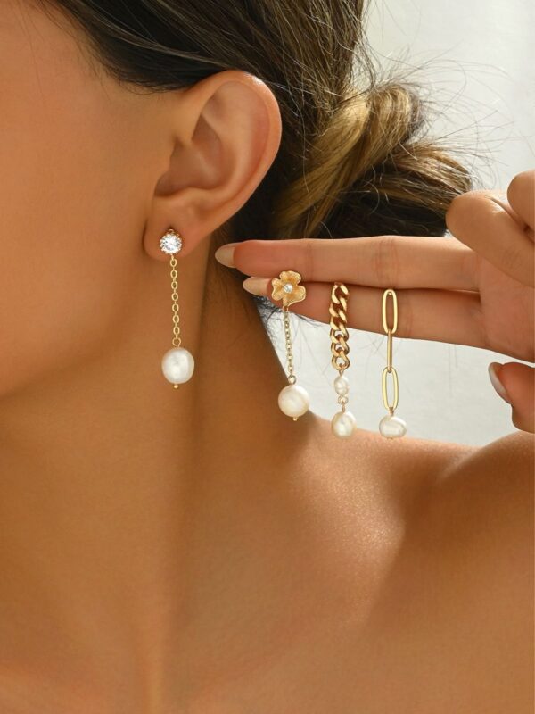 Elegant Pearl Drop Earrings -  Hypoallergenic And Lightweight - Image 8