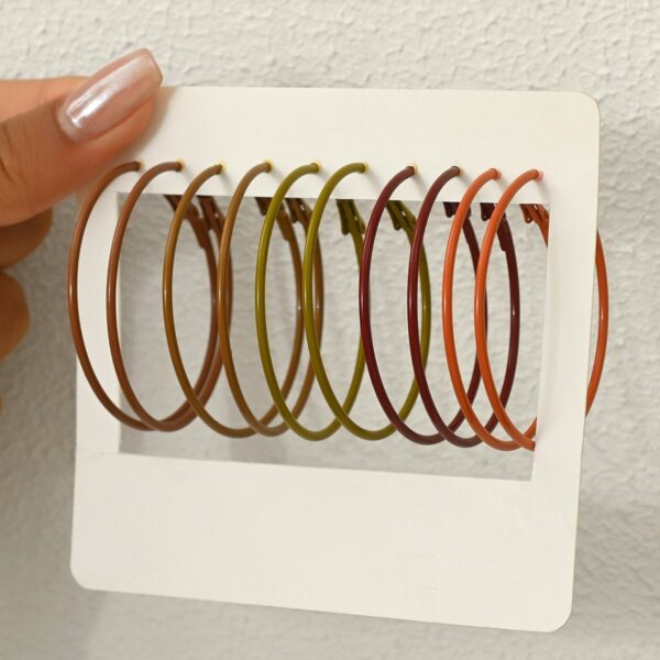 Stylish And Durable Accessories Vintage Copper Hoop Earrings Set - Image 6