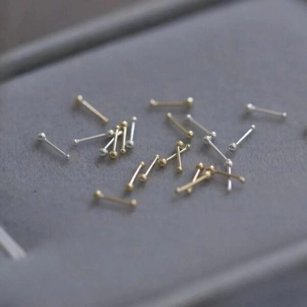 925 Silver Plated Pierced-ear-caring Ear Studs Women - Image 7