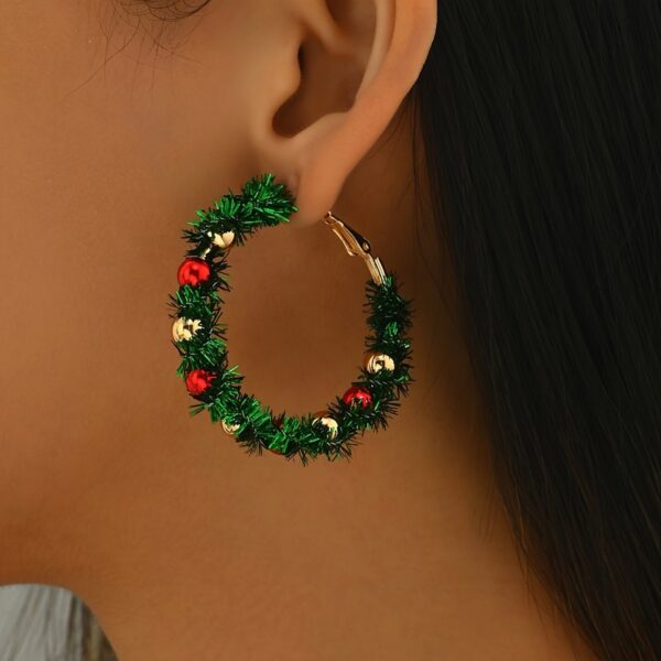 Festive Holiday Hoop  Earrings Set - Image 3