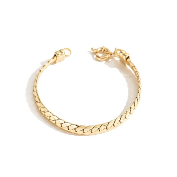 Classic Gold-Plated Chain Bracelet  Minimalist Style For Everyday Elegance - Image 3