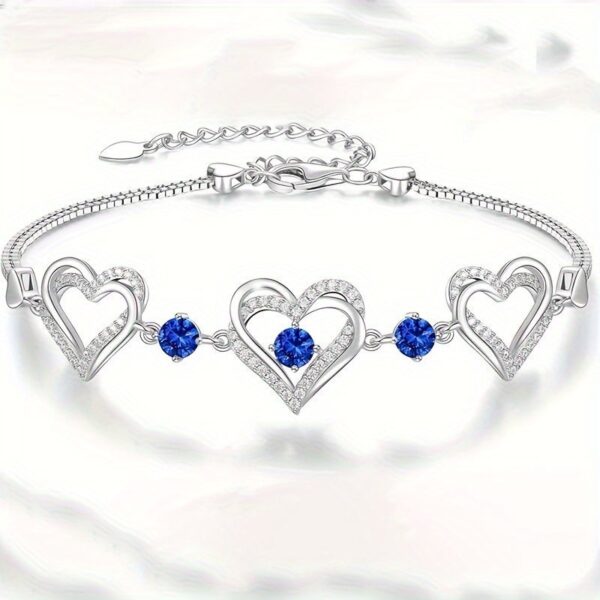 Elegant Heart-Shaped Zircon Bracelet - Sparkling Charm For Everyday Wear - Image 6