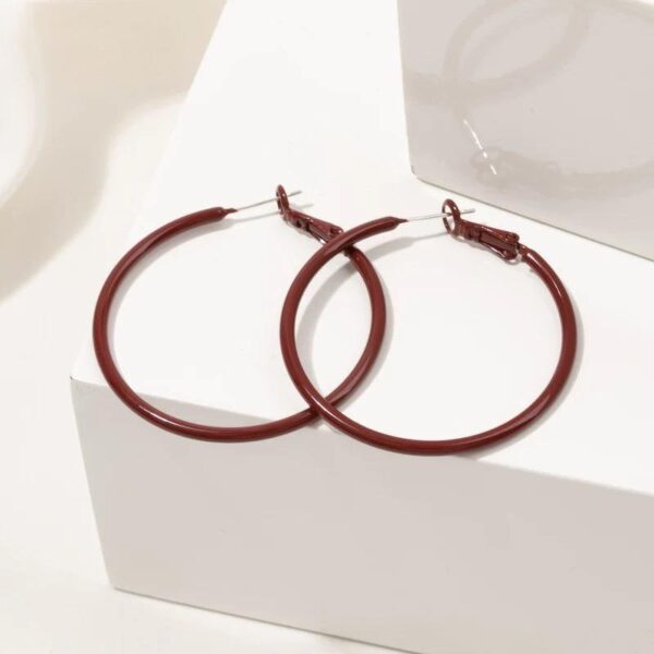 Stylish And Durable Accessories Vintage Copper Hoop Earrings Set - Image 2