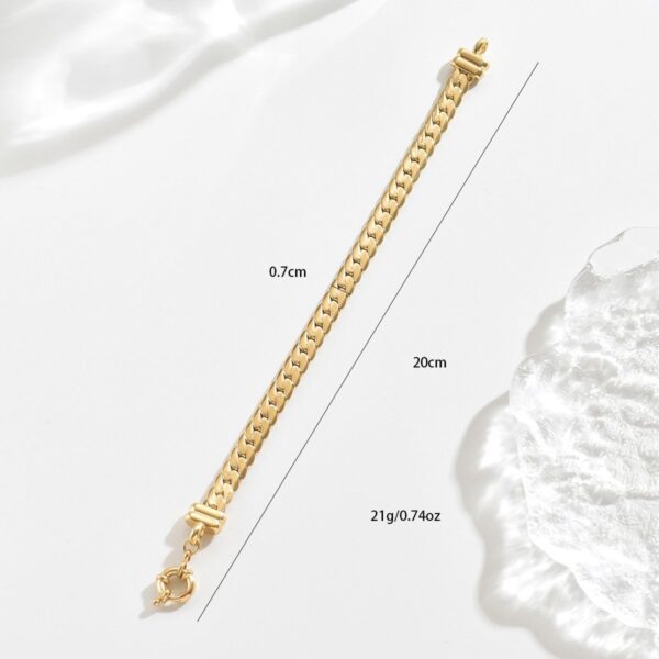 Classic Gold-Plated Chain Bracelet  Minimalist Style For Everyday Elegance - Image 5