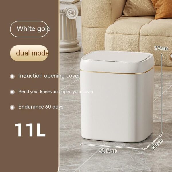 Smart Trash Bin With Lid For Bedroom And Living Room - Image 8