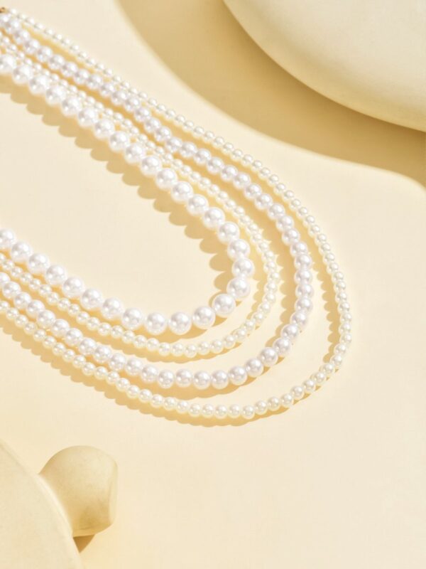 Elegant Multi-Layer Pearl Beaded Necklace - Classic And Timeless Jewelry - Image 7