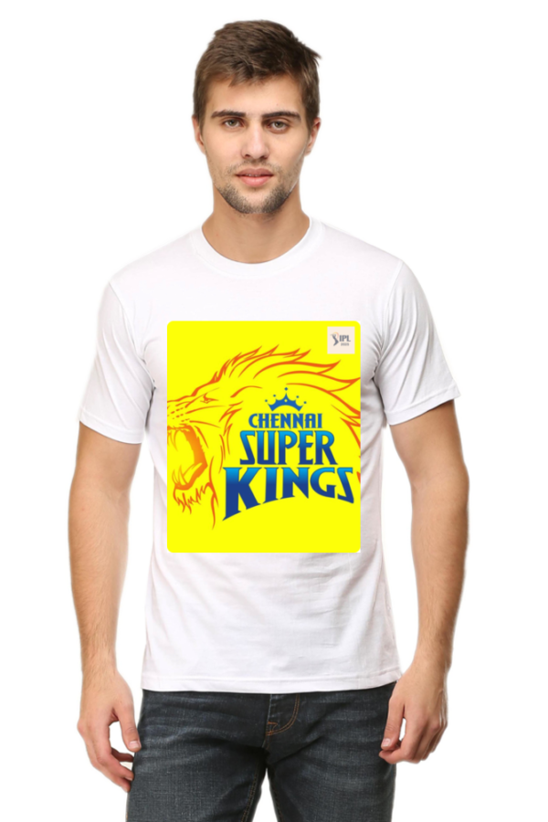 IPL CSK T-Shirt Luxury 100% Cotton - Image 4