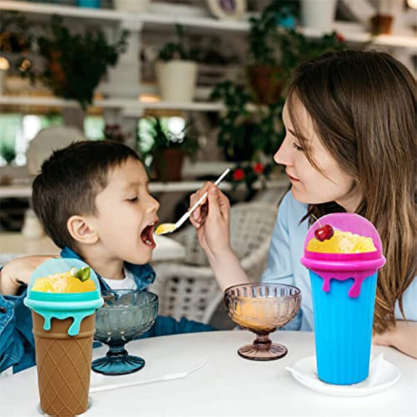 500ml Large Capacity Slushy Cup Summer Squeeze Homemade Juice Water Bottle Quick-Frozen Smoothie Sand Cup Pinch Fast Cooling Magic Ice Cream Slushy Maker Beker Kitchen Gadgets - Image 10